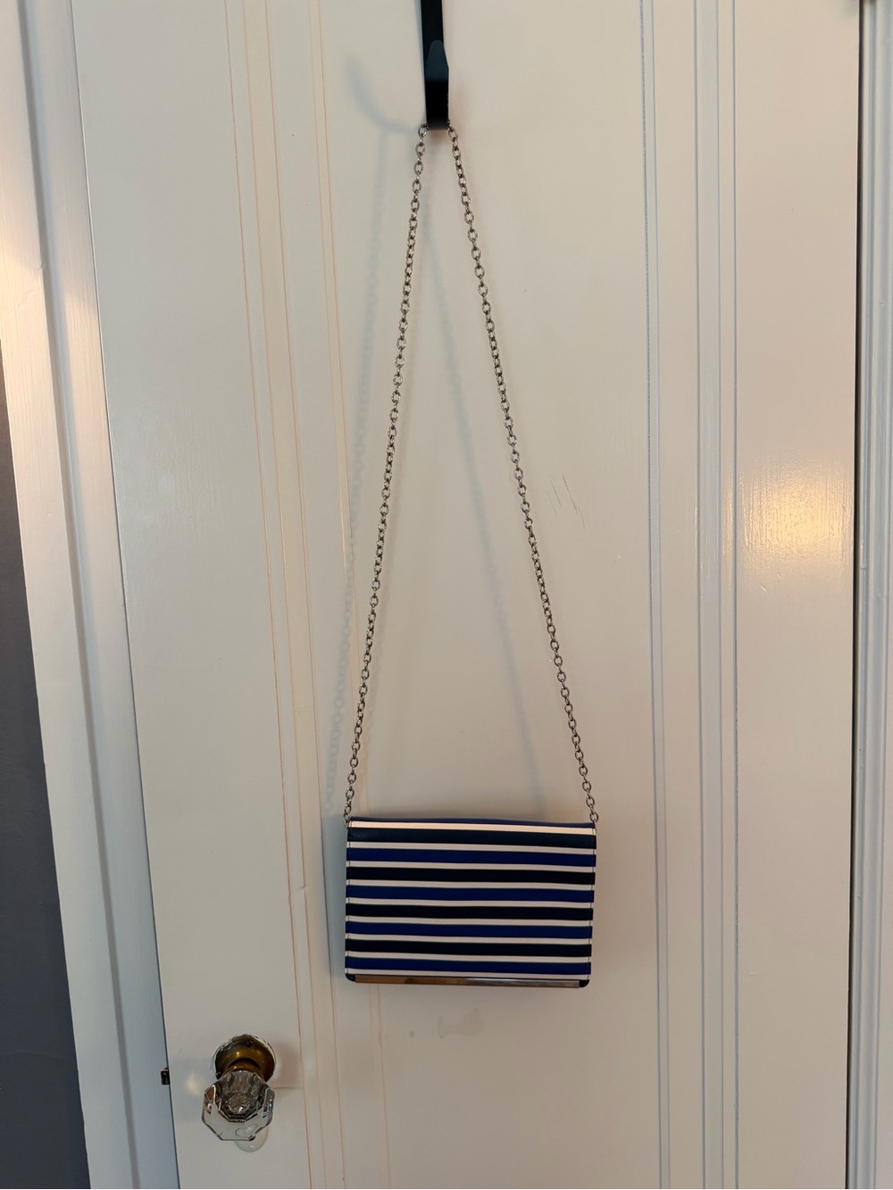 NWOT Striped Convertible Envelope Clutch/Crossbody Bag